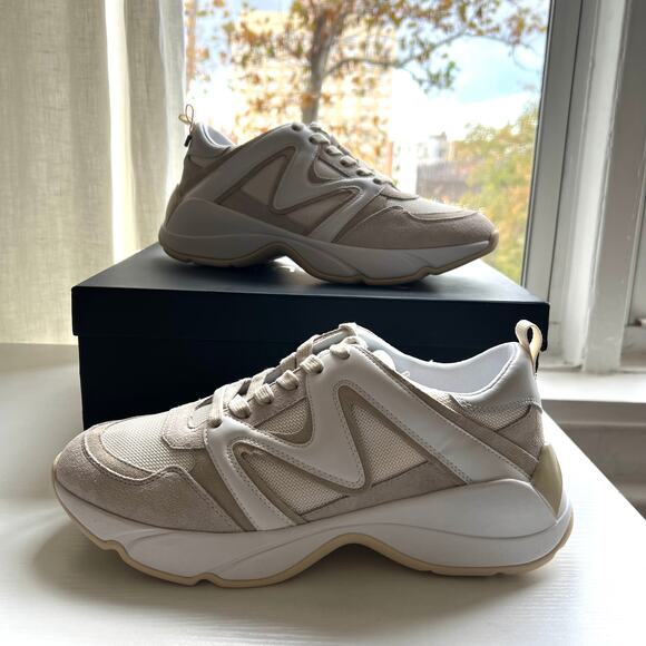 Maje Shoes - MAJE Off white mesh and Leather Trainers sneakers size 41
